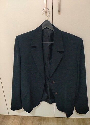 Siyah kumaş blazer ceket