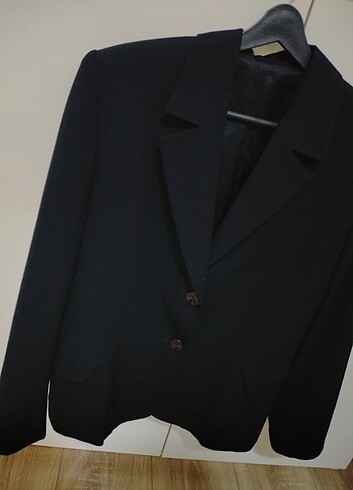 m Beden Siyah kumaş blazer ceket