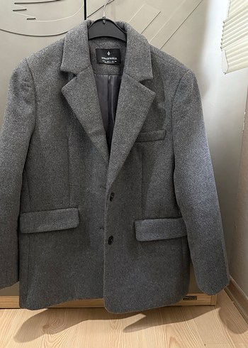 m Beden Gri kaşe Blazer Ceket