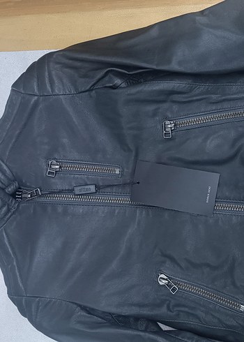 çocuk Siyah Deri Biker Ceket - Görsel 3