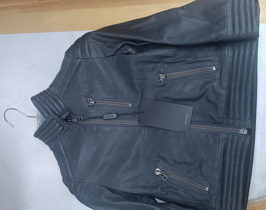 çocuk Siyah Deri Biker Ceket - Görsel 3