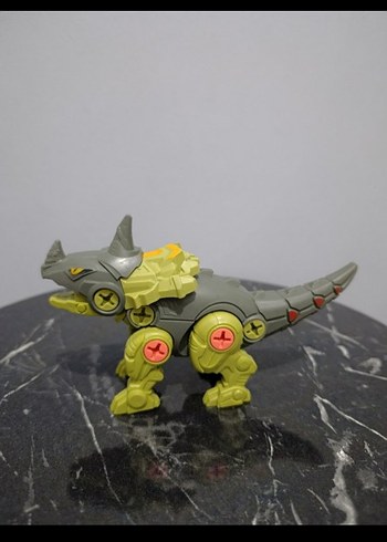 Renkli Yeşil Oyuncak Araba ve Dinozor - Görsel 7