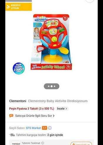 Renkli Eğitim Direksiyon Oyuncağı - Görsel 5