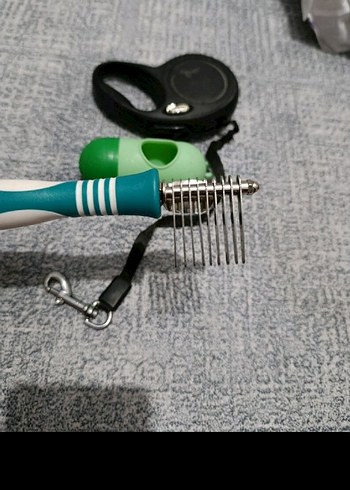 Kedi Aksesuar Seti: Tasma, Poop Torbası ve Tüy Tarağı - Görsel 2