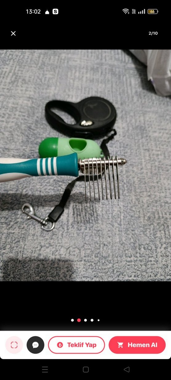 Kedi Aksesuar Seti: Tasma, Poop Torbası ve Tüy Tarağı - Görsel 2