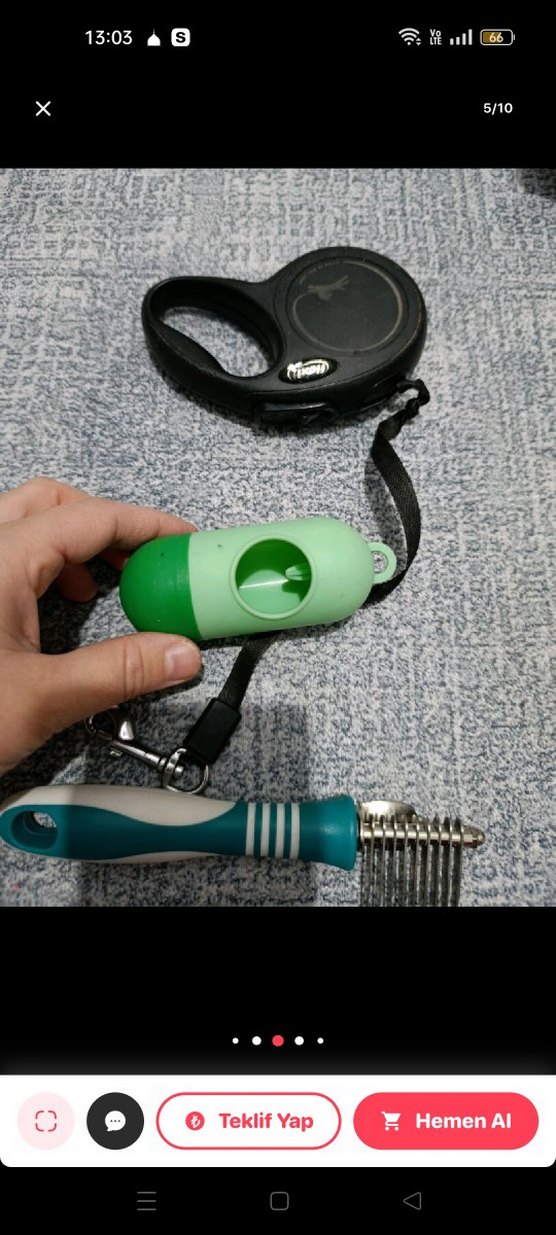 Kedi Aksesuar Seti: Tasma, Poop Torbası ve Tüy Tarağı - Görsel 4