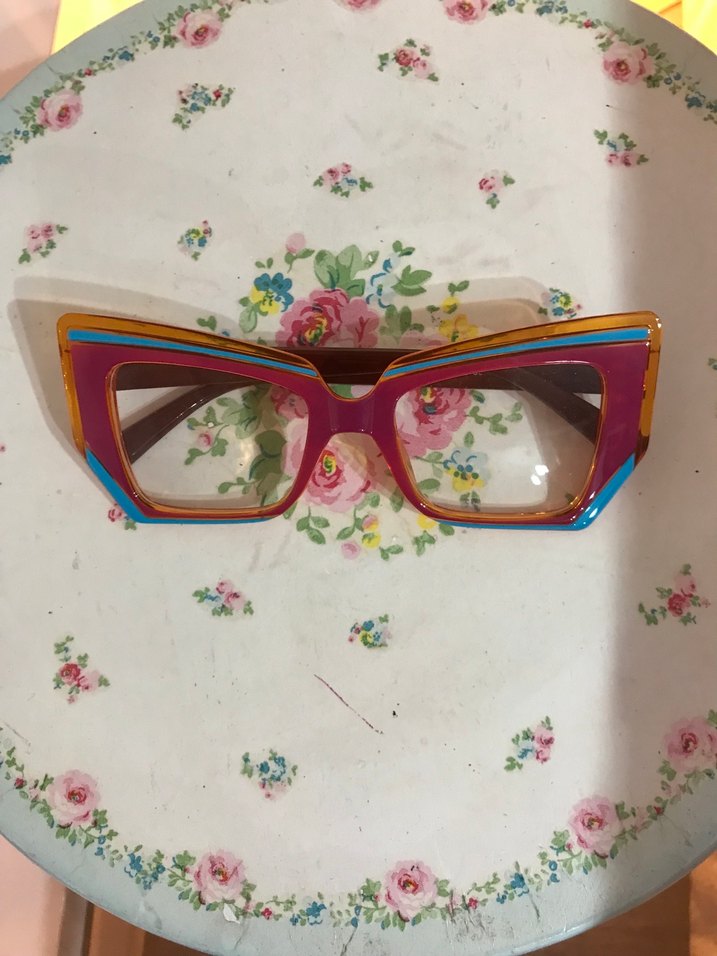 Kadın Çok Renkli Retro Gözlük - Görsel 4