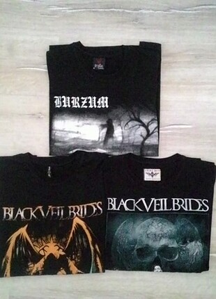 Metal Grup Tişörtleri (3 adet)