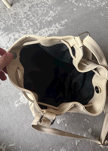 Bej Deri Minimalist Kadın Çanta - Görsel 3