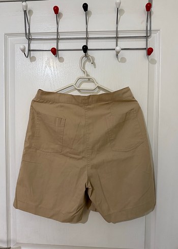 Bej Mini Rahat Kesim Kadın Şort - Görsel 2