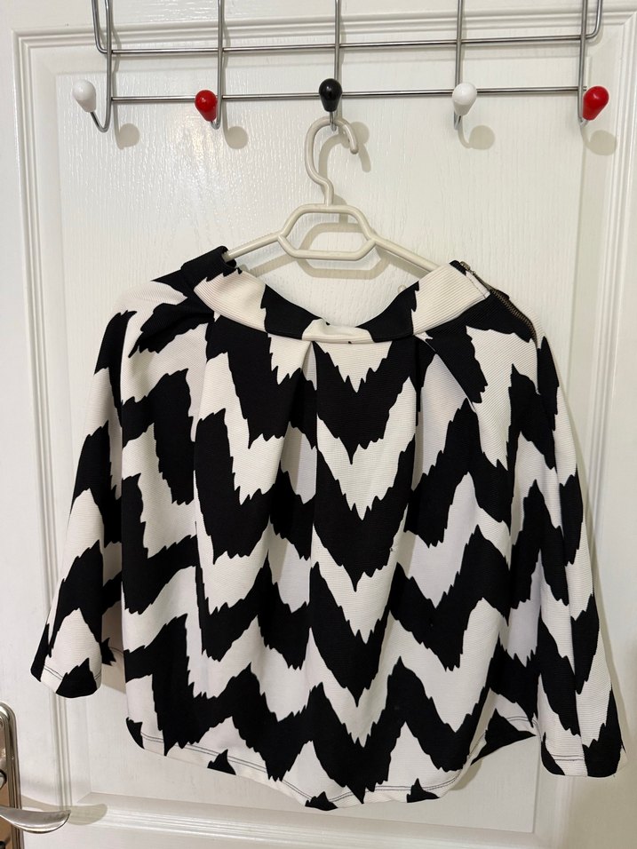 Topcorn Zebra Desenli Pilili Mini Etek - Görsel 3