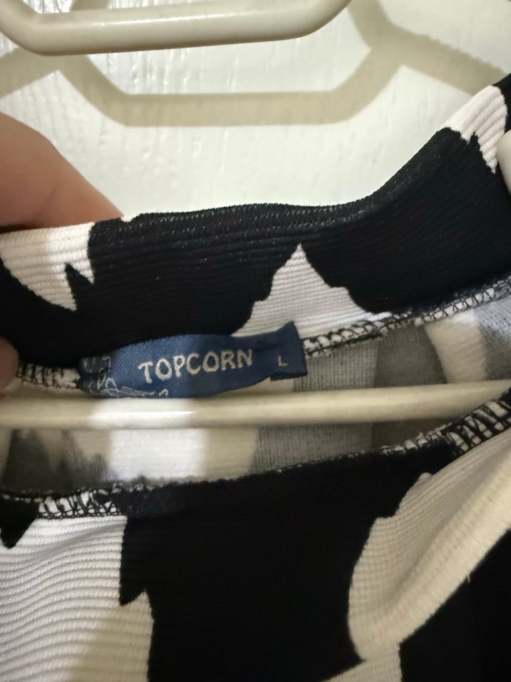 Topcorn Zebra Desenli Pilili Mini Etek - Görsel 2