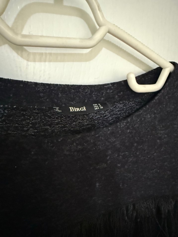 Birgi Püsküllü Siyah Kadın Triko Kazak - Görsel 2