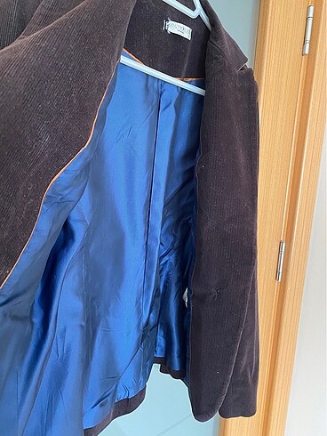 40 Beden kahverengi Renk Lcw Southblue Kadife blazer ceket