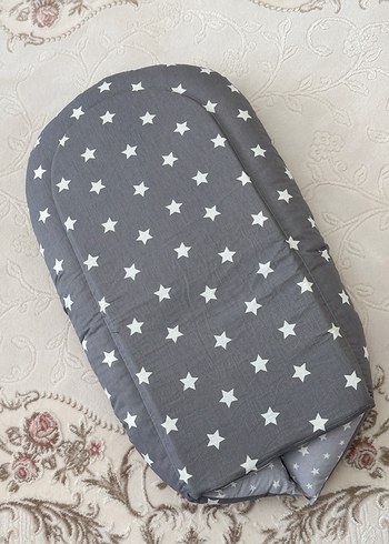 Yıldız Desenli Gri Bebek Yatak Seti Babynest - Görsel 2