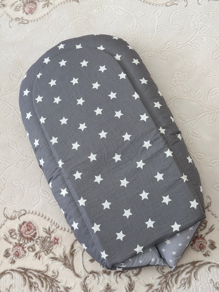 Yıldız Desenli Gri Bebek Yatak Seti Babynest - Görsel 2