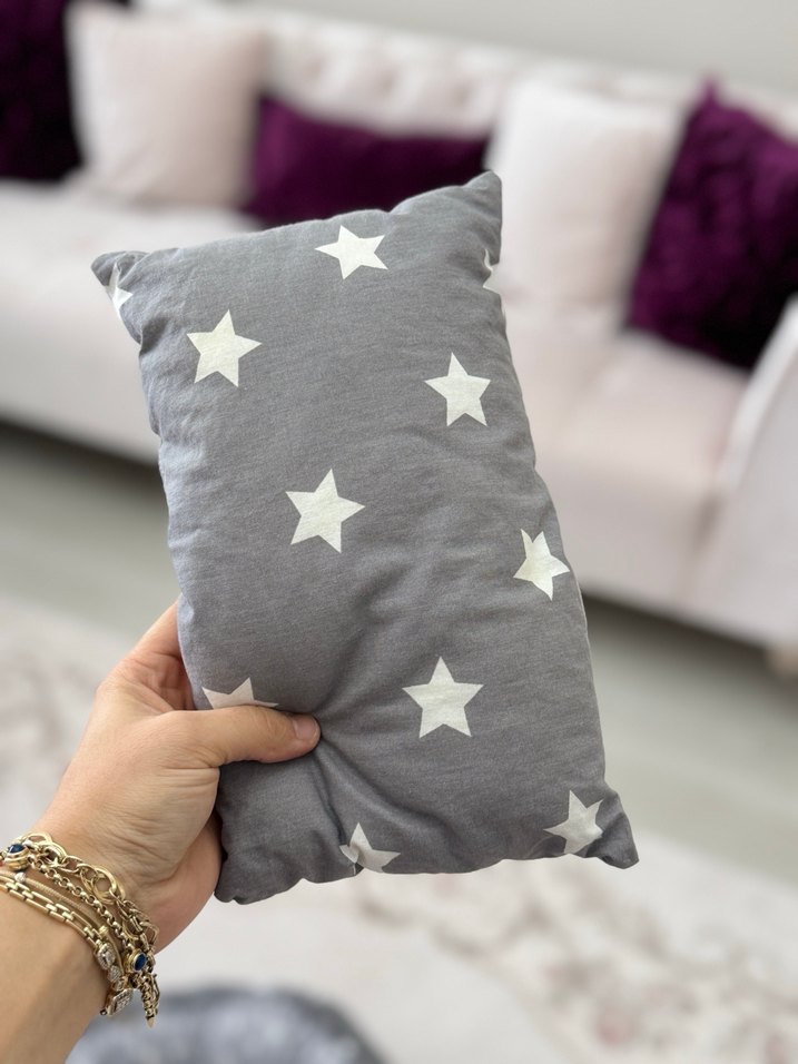 Yıldız Desenli Gri Bebek Yatak Seti Babynest - Görsel 4