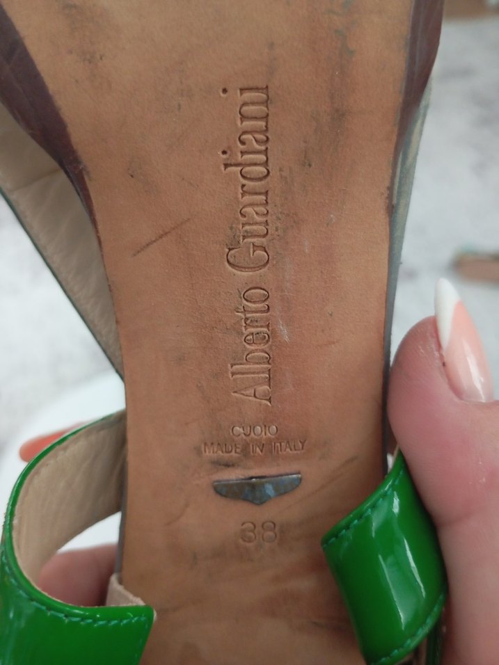 Yeşil Desenli Bohem Platform Topuklu Kadın Ayakkabı - Görsel 2