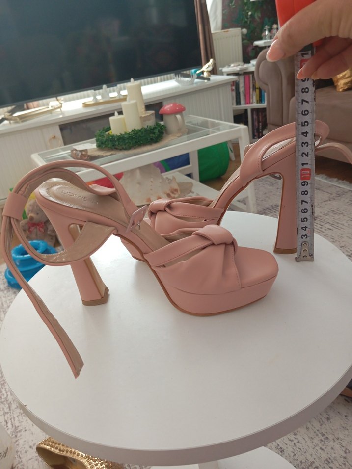 Yudo Nude Önü Düğümlü Platform Topuklu Ayakkabı - Görsel 5