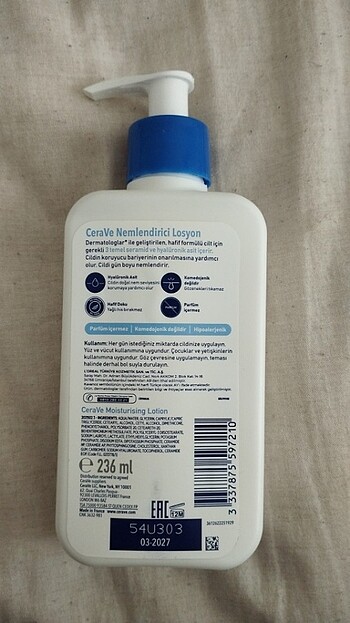 Diğer CeraVe Nemlendirici Losyon 236 ml