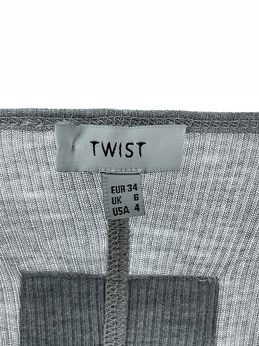 34 Beden gri Renk Twist Günlük Elbise %70 İndirimli.
