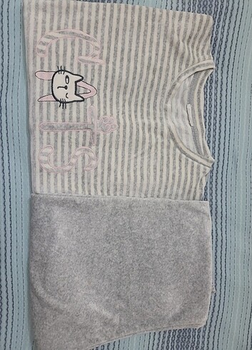 l Beden Sevim marka kadife pijama takımı