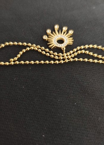 Diger Altın Renk Parlak Zincirli Kolye - Görsel 2