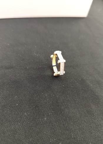 Boncuklu Parlak Altın Kadın Yüzük - Görsel 3