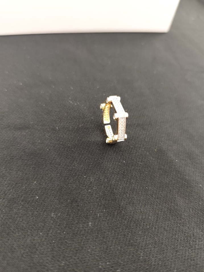 Boncuklu Parlak Altın Kadın Yüzük - Görsel 3