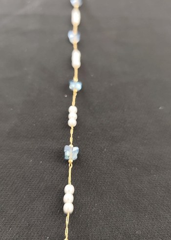 Mavi Boncuklu Minimalist Kadın Bileklik - Görsel 6