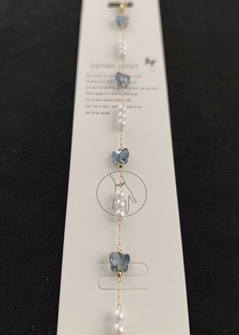 Mavi Boncuklu Minimalist Kadın Bileklik - Görsel 4