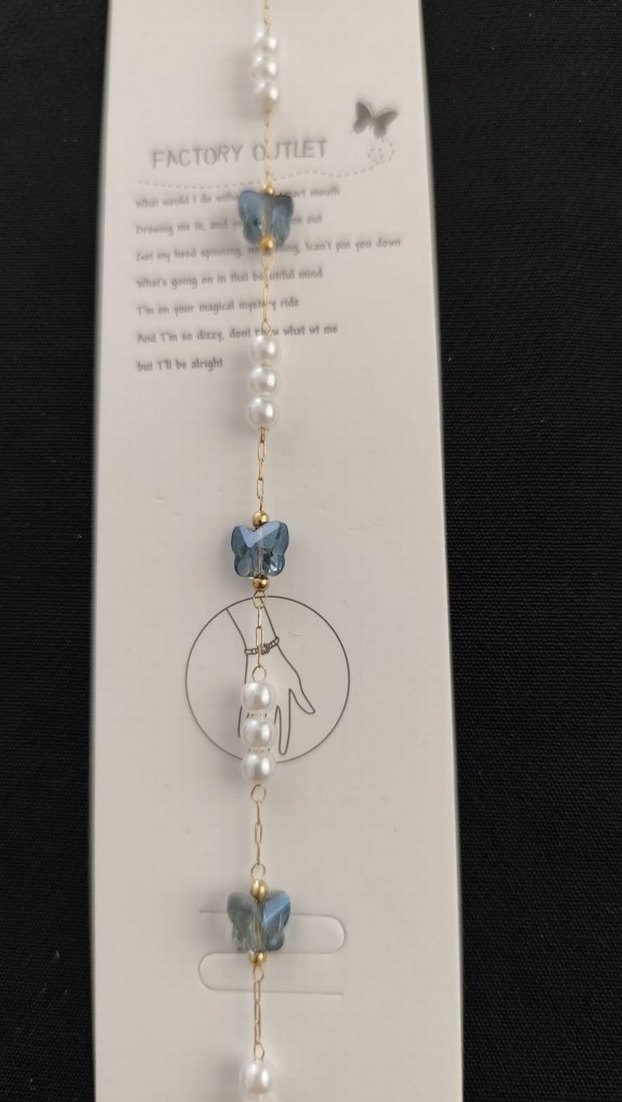 Mavi Boncuklu Minimalist Kadın Bileklik - Görsel 5