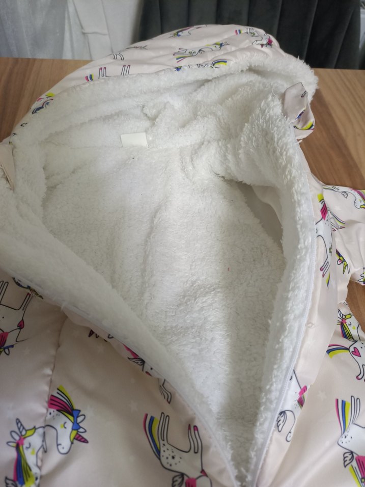 Kapüşonlu Kürklü Baskılı Bebek Tulumu - Görsel 4