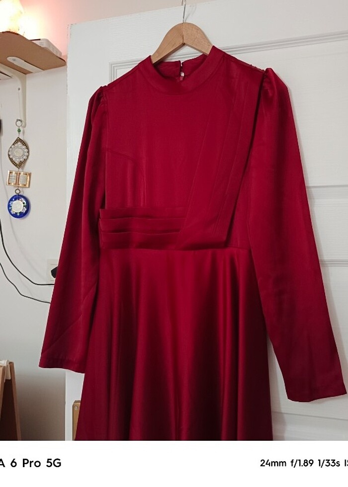 Bordo abiye - Görsel 4