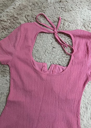 Koton Pembe Mini Bohem Elbise