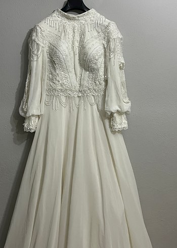 MODEST / TESETTÜR KUYRUKLU BÜYÜK BEDEN GELİNLİK - Görsel 3