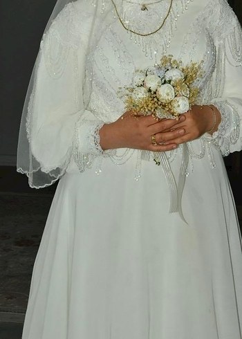 MODEST / TESETTÜR KUYRUKLU BÜYÜK BEDEN GELİNLİK - Görsel 2