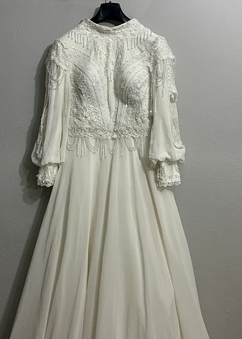 MODEST / TESETTÜR KUYRUKLU BÜYÜK BEDEN GELİNLİK - Görsel 7