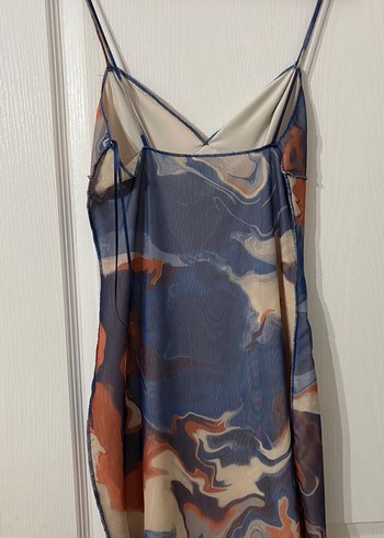 Bershka Renkli Tül Mini Elbise