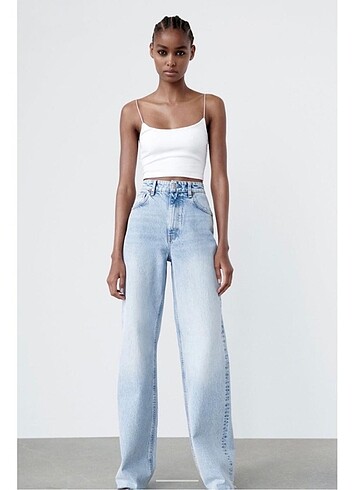 Yüksek bel Wide leg jean