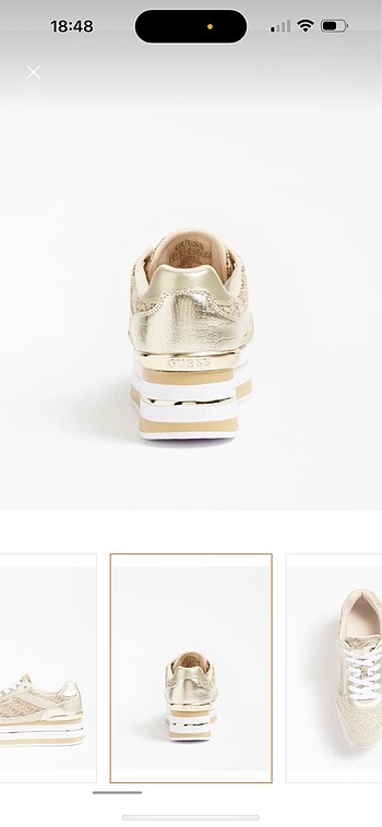39 Beden altın Renk Guess Sneaker spor ayakkabı