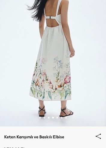 H&M H&m elbise sıfır etiketli L beden
