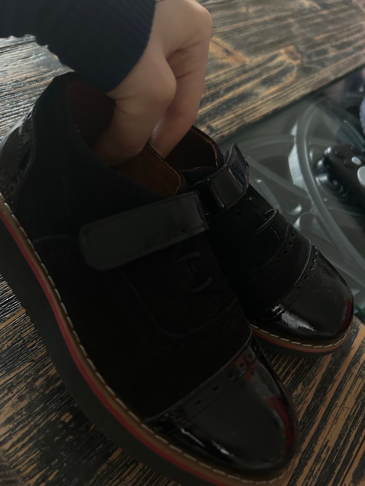 Kemerli Siyah Rugan Erkek Çocuk Ayakkabısı - Görsel 3