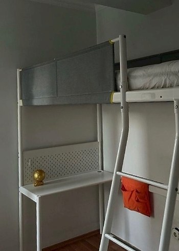  Beden gri Renk İkea Gri Renkli Çocuk Ranza ve Çalışma Masası