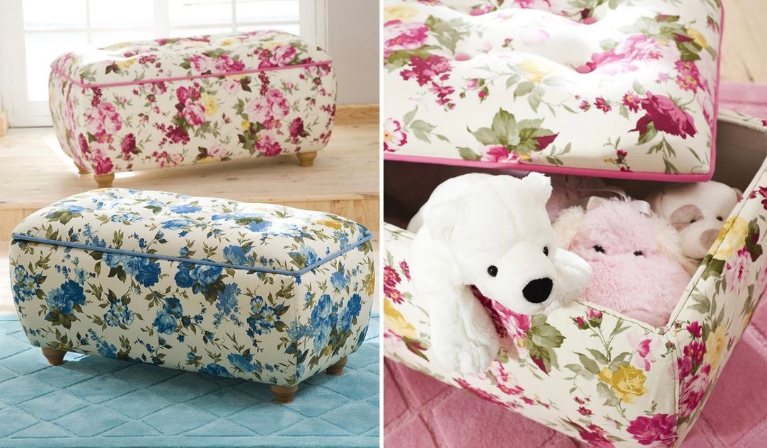 Çilek mobilya sandıklı puf - Görsel 3