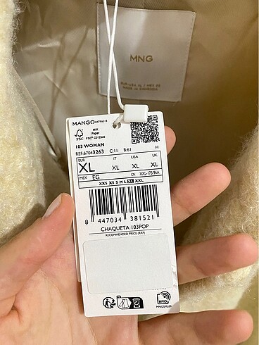xl Beden ten rengi Renk Mango ceket
