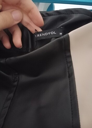 s Beden çeşitli Renk Deri iki renkli pantolon
