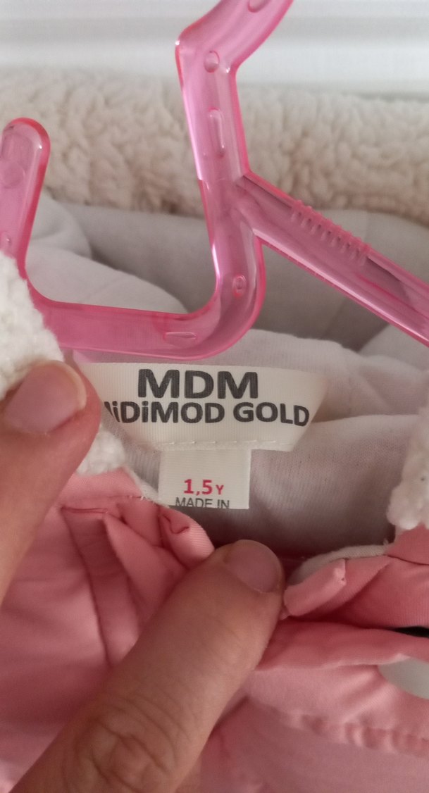 Pembe Kürklü Nakışlı Bebek Kız Tulumu - Görsel 2