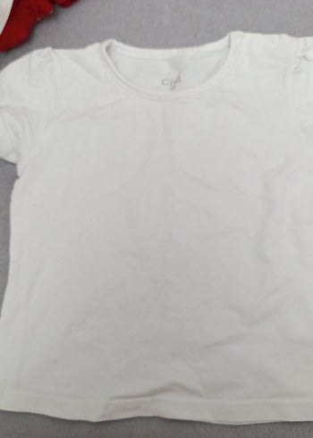 Sarı Baskılı Kız Çocuk Kısa Kollu Tişört - Görsel 2