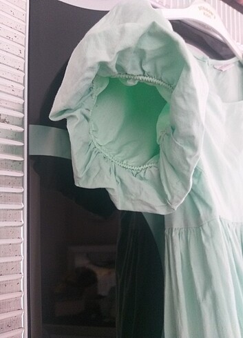 11-12 Yaş Beden yeşil Renk Kiz çocuk elbise